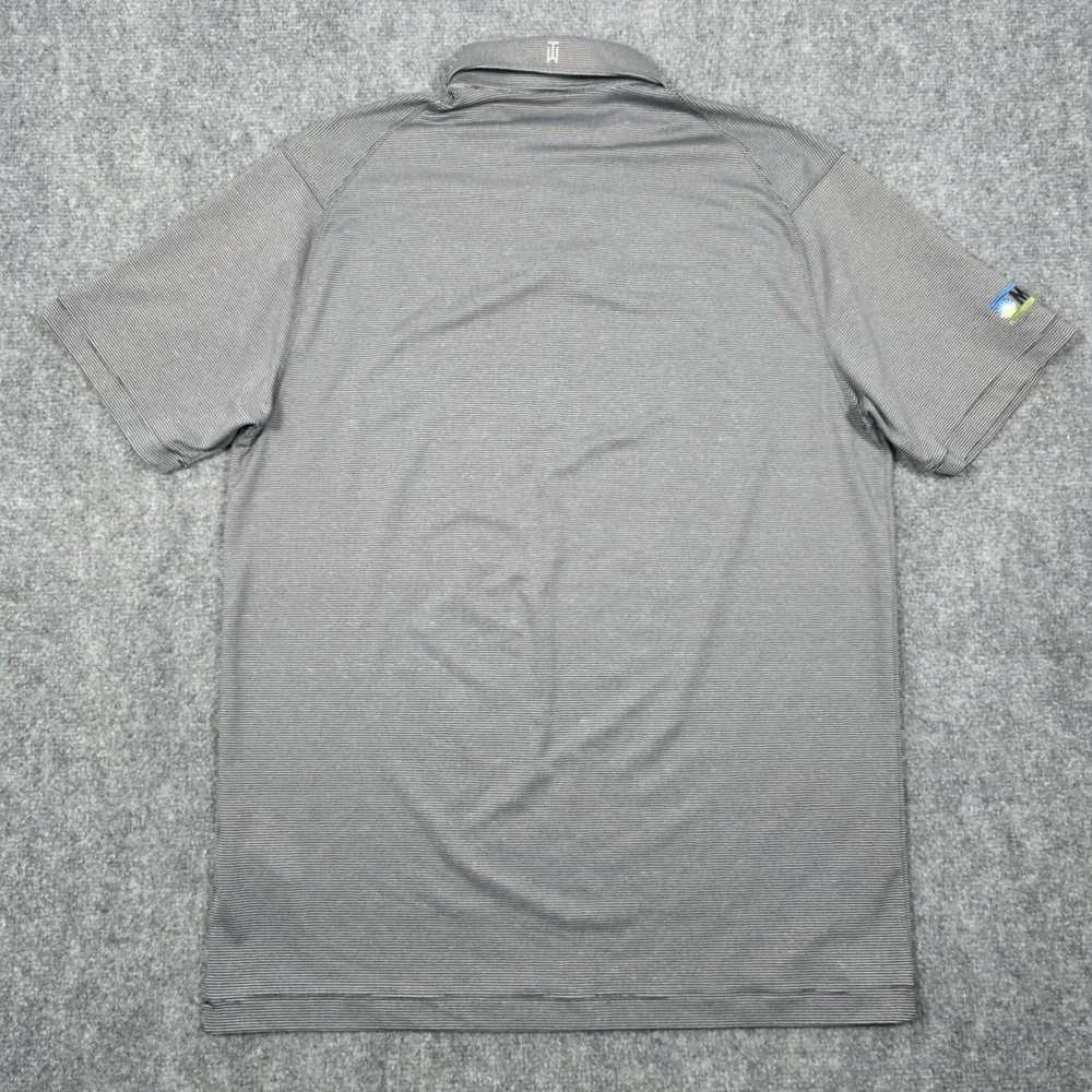 Nike Tiger Woods Collection TW Control Stripe Polo Mens M Gray 648719-010 Golf